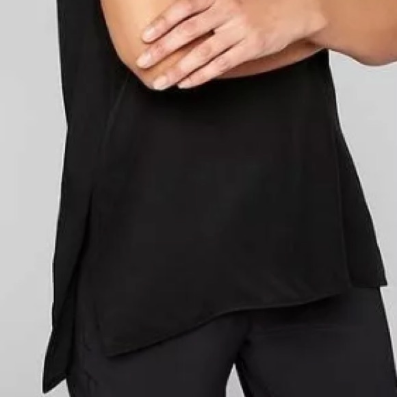 NWOT Athleta Silk Side Slit CYA Tank in Black - Picture 5 of 6